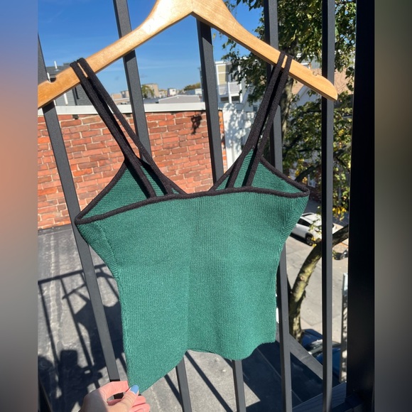 Favorite Daughter Green Knit Tank Top Size M - Picture 2 of 4
